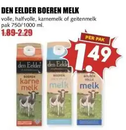 MCD Supermarkt DEN EELDER BOEREN MELK aanbieding