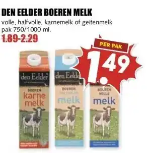 MCD Supermarkt DEN EELDER BOEREN MELK aanbieding
