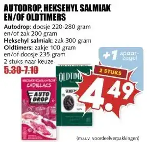 MCD Supermarkt AUTODROP, HEKSEHYL SALMIAK EN/OF OLDTIMERS aanbieding