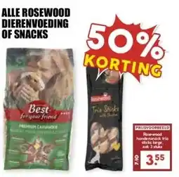 MCD Supermarkt ALLE ROSEWOOD DIERENVOEDING OF SNACKS aanbieding