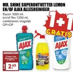 MCD Supermarkt MR. SHINE SUPERONTVETTER LEMON EN/OF AJAX ALLESREINIGER aanbieding