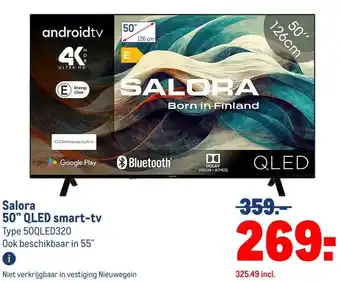 Makro Salora 50 QLED smart-tv aanbieding