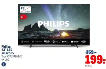 Makro Philips 43 LED smart-tv aanbieding