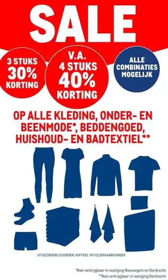 Makro OP ALLE KLEDING, ONDER- EN BEENMODE*, BEDDENGOED, HUISHOUD- EN BADTEXTIEL** aanbieding