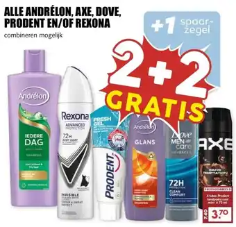 MCD Supermarkt ALLE ANDRÉLON, AXE, DOVE, PRODENT EN/OF REXONA aanbieding