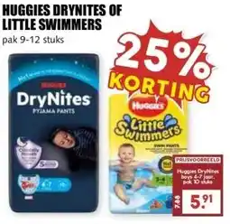 MCD Supermarkt HUGGIES DRYNITES OF LITTLE SWIMMERS aanbieding