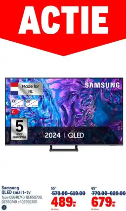 Makro Samsung QLED smart-tv aanbieding
