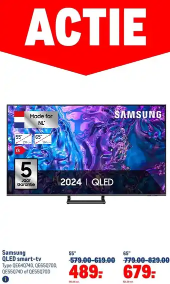 Makro Samsung QLED smart-tv aanbieding
