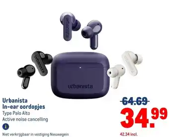 Makro Urbanista In-ear oordopjes aanbieding