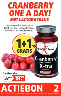 Lucovitaal CRANBERRY One a day met X-tra aanbieding