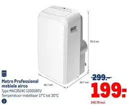 Makro Metro Professional mobiele airco aanbieding