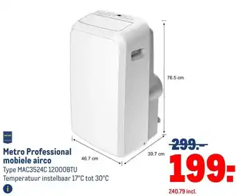 Makro Metro Professional mobiele airco aanbieding