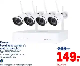Makro Foscam beveiligingscamera's met harde schijf aanbieding