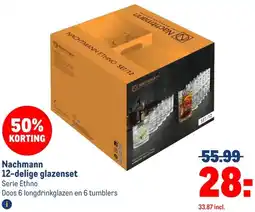 Makro Nachmann 12-delige glazenset aanbieding