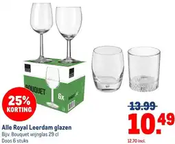 Makro Alle Royal Leerdam glazen aanbieding