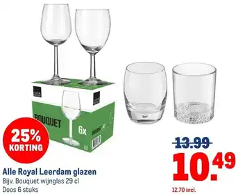 Makro Alle Royal Leerdam glazen aanbieding