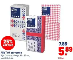 Makro Alle Tork servetten aanbieding