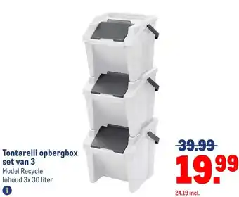 Makro Tontarelli opbergbox set van 3 aanbieding