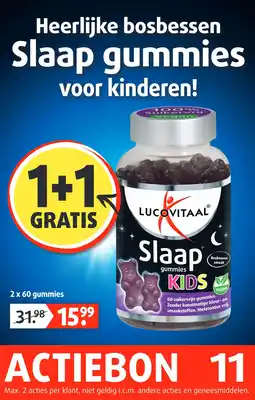 Lucovitaal Heerlijke bosbessen Slaap gummies voor kinderen! aanbieding