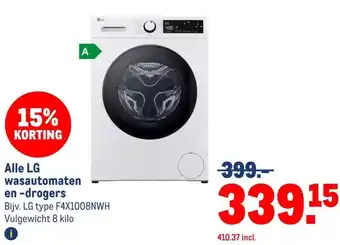 Makro Alle LG wasautomaten en -drogers aanbieding