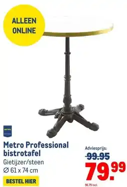 Makro Metro Professional bistrotafel aanbieding