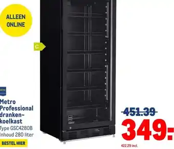 Makro Metro Professional dranken- koelkast aanbieding