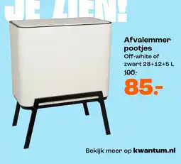 Kwantum Afvalemmer pootjes aanbieding