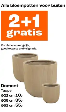 Kwantum Bloempotten Domont aanbieding