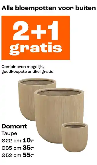 Kwantum Bloempotten Domont aanbieding