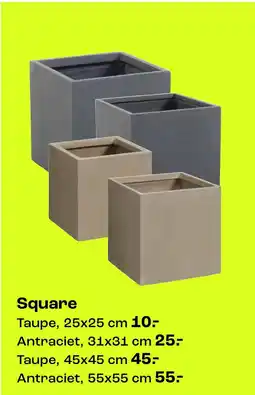 Kwantum Bloempotten Square aanbieding