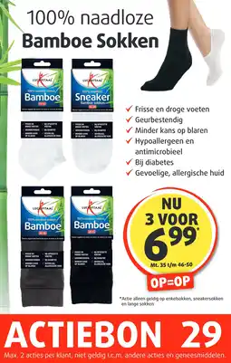 Lucovitaal 100% naadloze Bamboe Sokken aanbieding