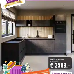 Keukendepot LINCOLN Zwart beton aanbieding
