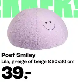 Kwantum Poef Smiley aanbieding