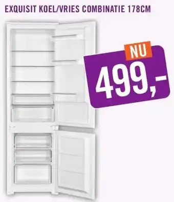 Keukendepot EXQUISIT KOEL/VRIES COMBINATIE aanbieding