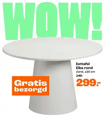 Kwantum Eettafel Elba rond aanbieding