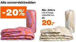 Kwantum Zomerdekbedden Zebra aanbieding