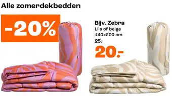 Kwantum Zomerdekbedden Zebra aanbieding