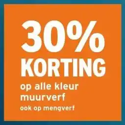 GAMMA 30% KORTING op alle kleur muurverf ook op mengverf aanbieding