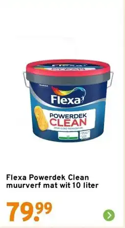 GAMMA Flexa Powerdek Clean muurverf mat wit 10 liter aanbieding