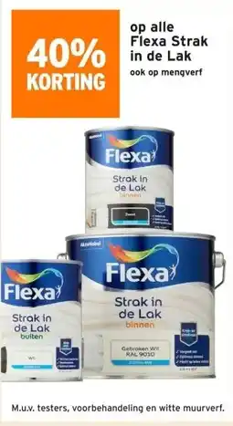 GAMMA 40% korting op alle Flexa strak in de lak aanbieding