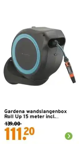 GAMMA Gardena wandslangenbox Roll Up 15 meter incl. tuinspuit aanbieding