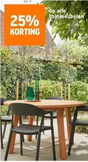 GAMMA 25% KORTING op alle tuinmeubelen aanbieding