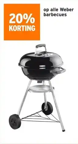 GAMMA 20% KORTING op alle Weber barbecues aanbieding