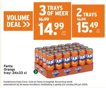 GAMMA Fanta Orange tray: 24x33 cl aanbieding