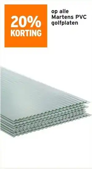 GAMMA 20% korting op alle Martens PVC golfplaten aanbieding
