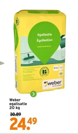 GAMMA Weber egalisatie 20 kg aanbieding