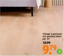 GAMMA Village Laminaat wit geolied eiken per m² aanbieding