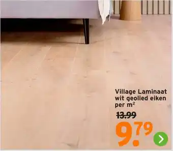 GAMMA Village Laminaat wit geolied eiken per m² aanbieding