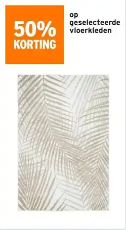 GAMMA 50% KORTING op geselecteerde vloerkleden aanbieding