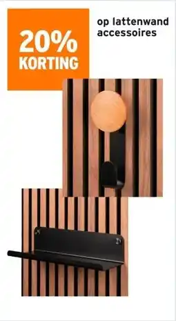 GAMMA 20% KORTING op lattenwand accessoires aanbieding